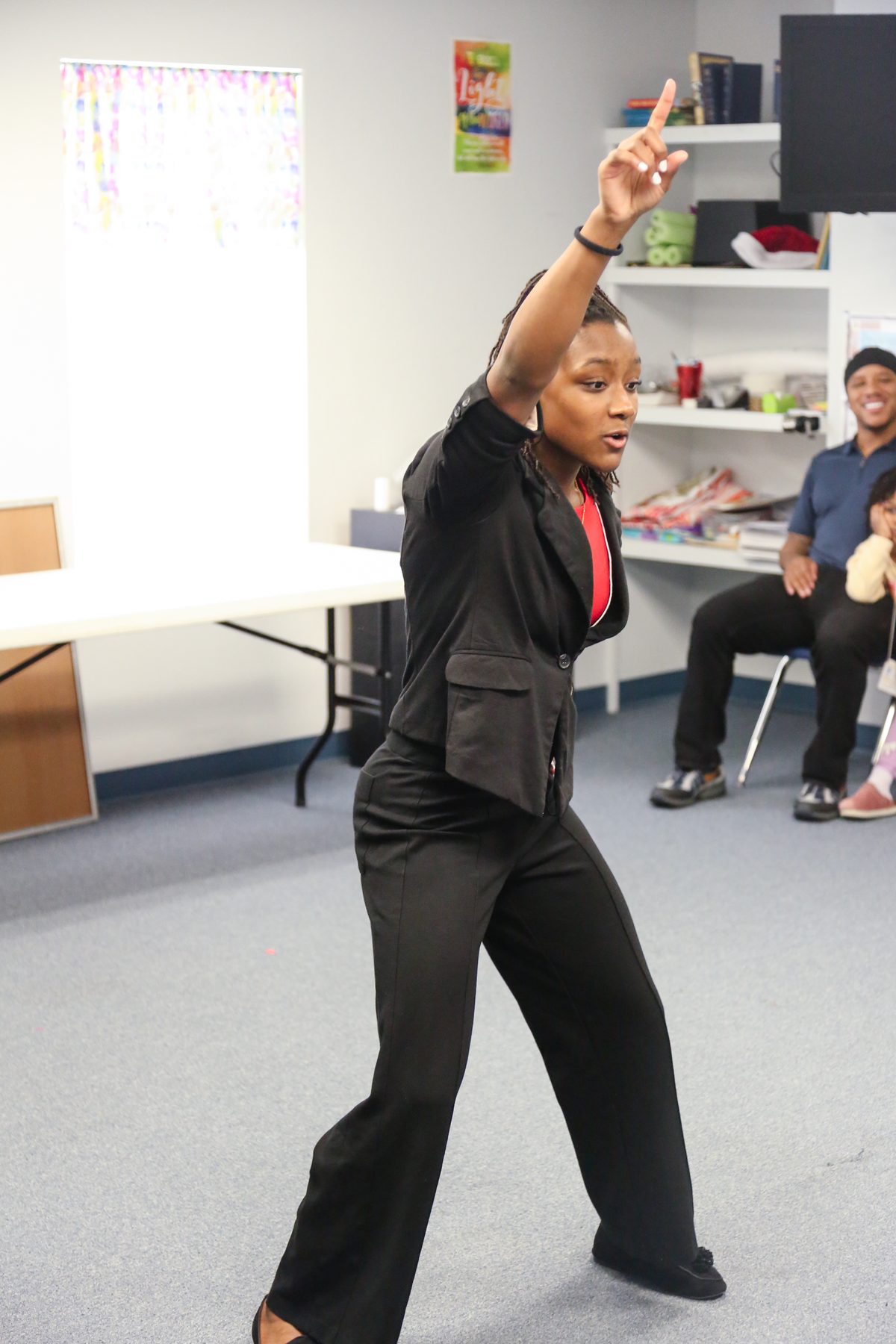 Student performing